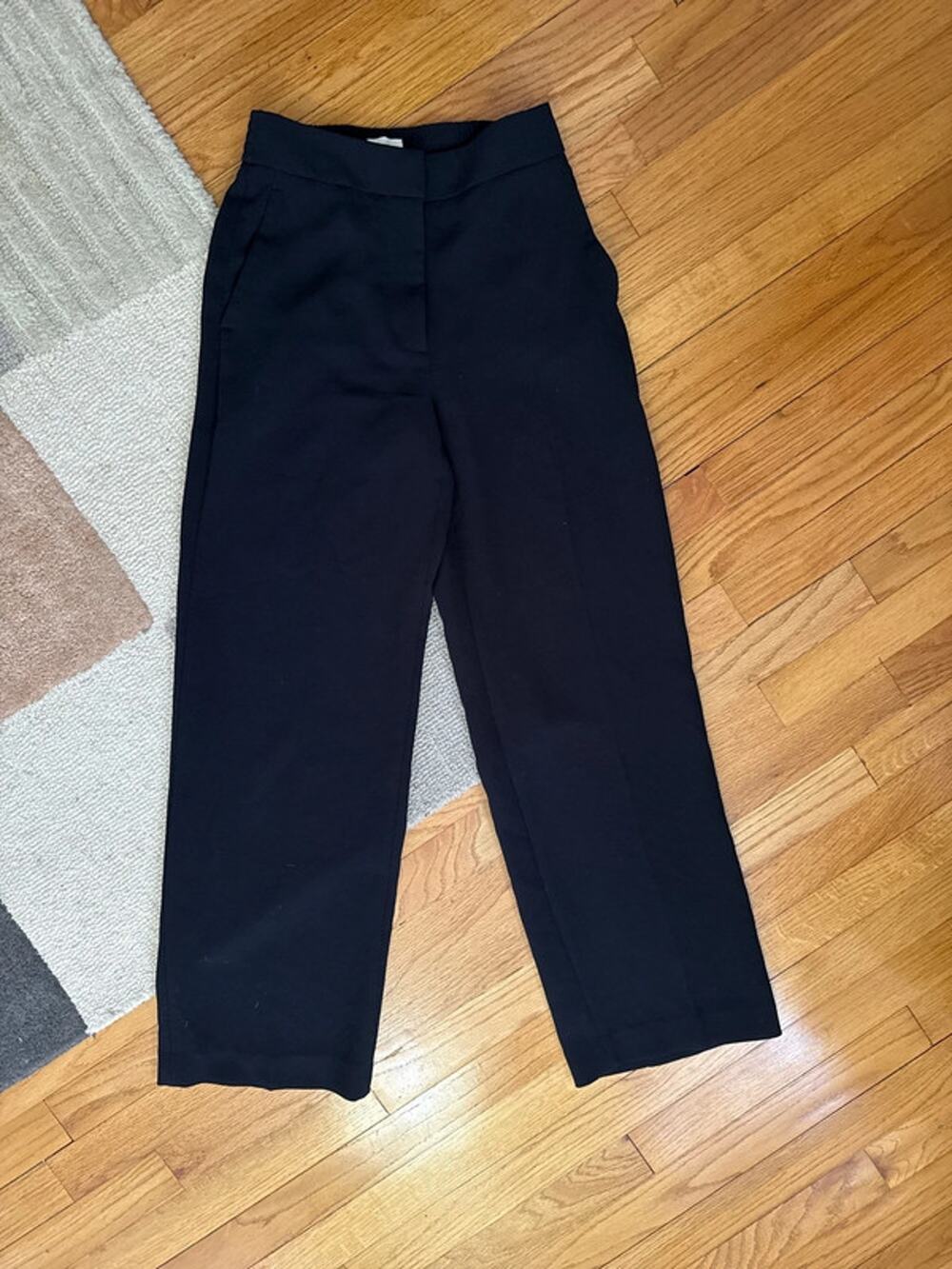 Black high rise wide leg Wilfred Aritzia wide leg trousers - size 0
